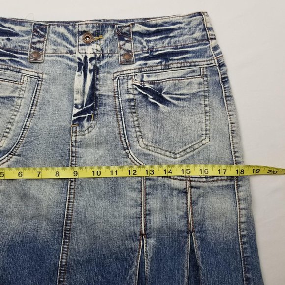 Defuse Denim Pleated Skirt Size 7/8 - Picture 7 of 9